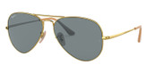 عینک آفتابی اورجینال ریبن Ray-Ban RB 3689 Aviator Metal II 9064/S2 مدل خلبانی (Aviator) با فریم فلزی مقاوم و نشکن عدسی شیشه مناسب خانم و اقا